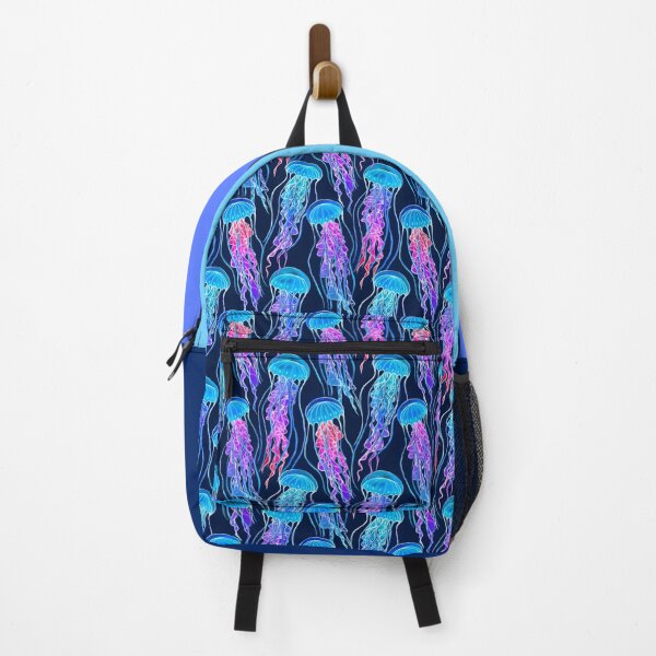 Item preview, Luminescent Rainbow Jellyfish on Navy Blue designed and sold by micklyn.