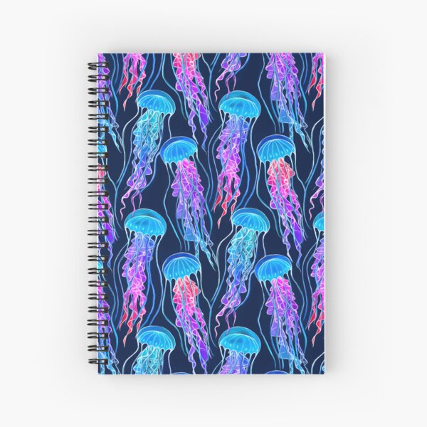 Item preview, Luminescent Rainbow Jellyfish on Navy Blue designed and sold by micklyn.