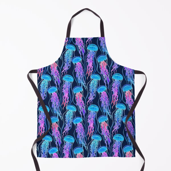 Item preview, Luminescent Rainbow Jellyfish on Navy Blue designed and sold by micklyn.