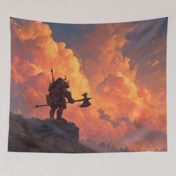 Item preview, Orc Chieftain Watching Over His Horde designed and sold by Rtymer.