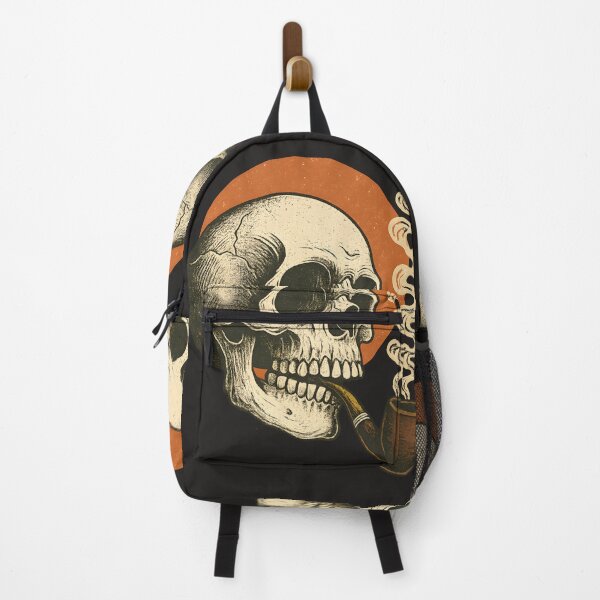 Item preview, Stoner Skull Pipe Art Funny designed and sold by Shoot-The-Moon.