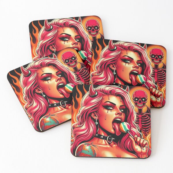 Item preview, Comic Demon Lady Lollipop Inferno designed and sold by Voodoo Store Paranormal Collections.