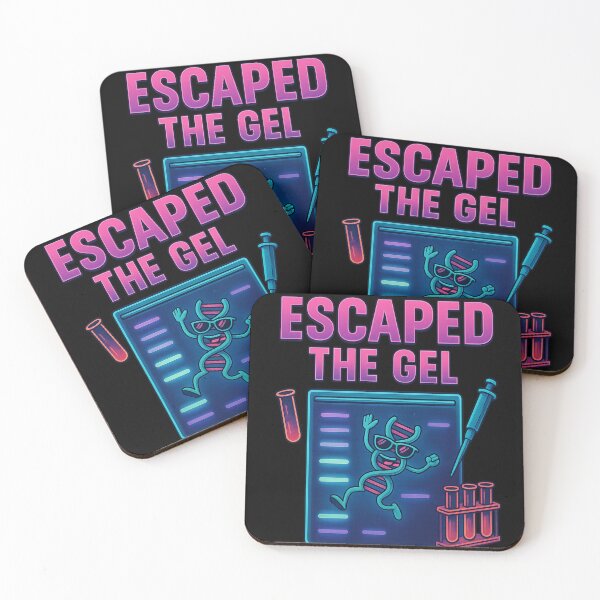Aperçu de l'œuvre Échappé au gel – Conception amusante d'ADN par électrophorèse sur gel créée et vendue par ProDesignByMK.