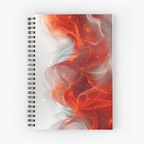 Item preview, Abstract Red and White Energy Flow – Light Wave Art with Motion designed and sold by StudioDina.