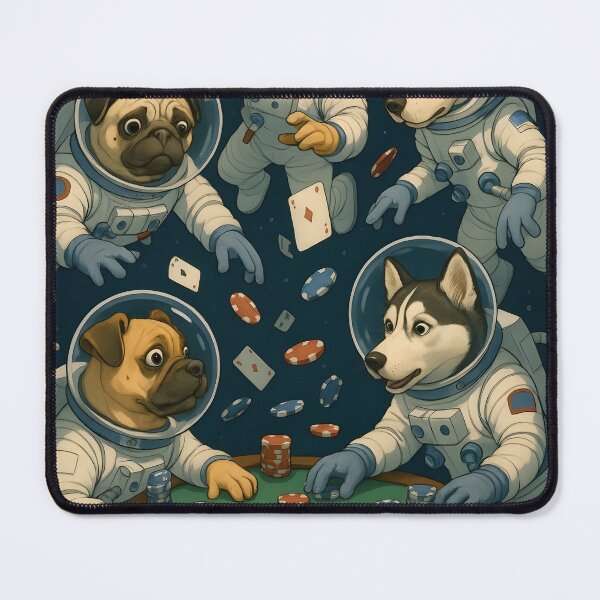 Item preview, Dogs Playing Poker in Space designed and sold by Uglyandcute.