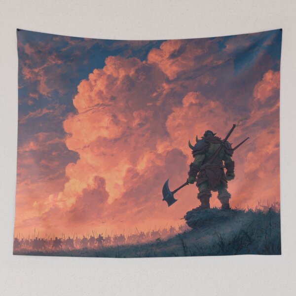 Item preview, Orc Chieftain Watching Over His Horde designed and sold by Rtymer.