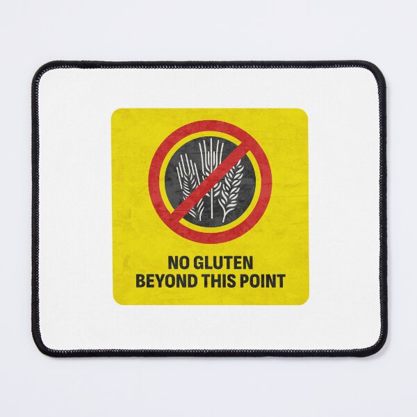 Item preview, No Gluten Beyond This Point - Warning Sign designed and sold by Sunscape-Art.