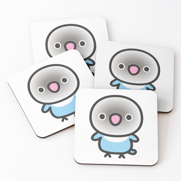 Item preview, Pastel blue masked lovebird designed and sold by INKOYADO.
