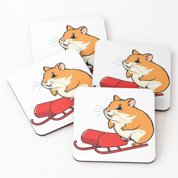 Aperçu de l'œuvre Un hamster tirant un traîneau créée et vendue par DOG DESIGN.