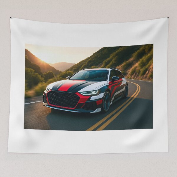 Item preview, Sports Wagon Drives Through Mountain Pass Sunset designed and sold by RevUpDesign.