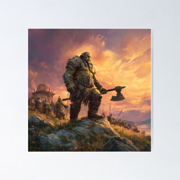 Item preview, Orc Chieftain Watching Over His Horde designed and sold by Rtymer.
