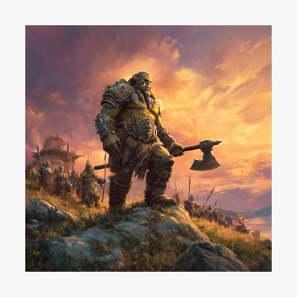 Item preview, Orc Chieftain Watching Over His Horde designed and sold by Rtymer.