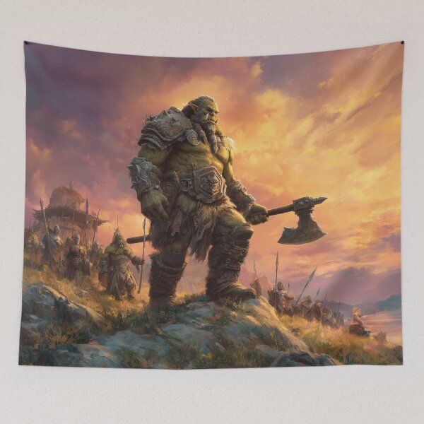 Item preview, Orc Chieftain Watching Over His Horde designed and sold by Rtymer.