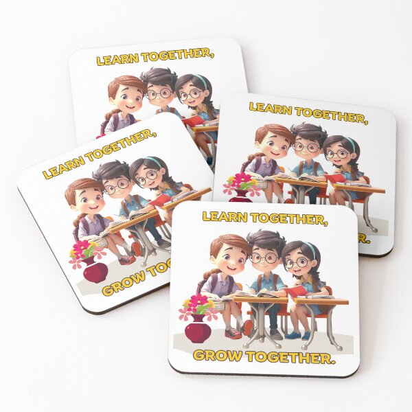 Item preview, Learn Together, Grow Together – Motivational Classroom Illustration designed and sold by Quirk & Calm Studio.