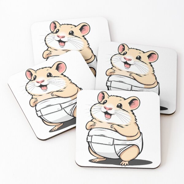 Aperçu de l'œuvre Un hamster portant une couche créée et vendue par DOG DESIGN.
