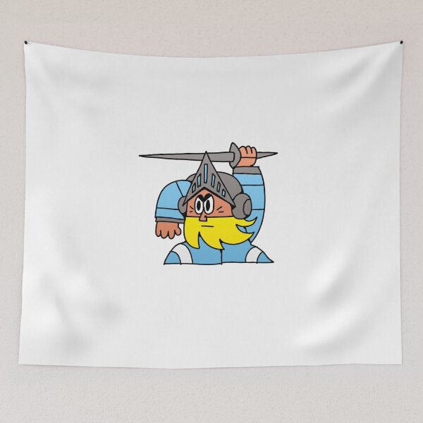 Item preview, Retro Game Knight Sticker – 8‑bit Fantasy Warrior designed and sold by hoggylorente.