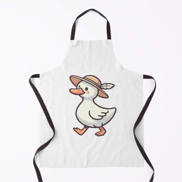 Item preview, Cartoon Duck in Straw Hat – Waddling in Style designed and sold by Confuzz1ed.