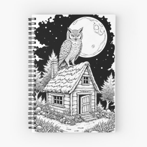 Item preview, Mystical Owl at Night – Abstract Ceiling Bird Art designed and sold by Amateurtrader.