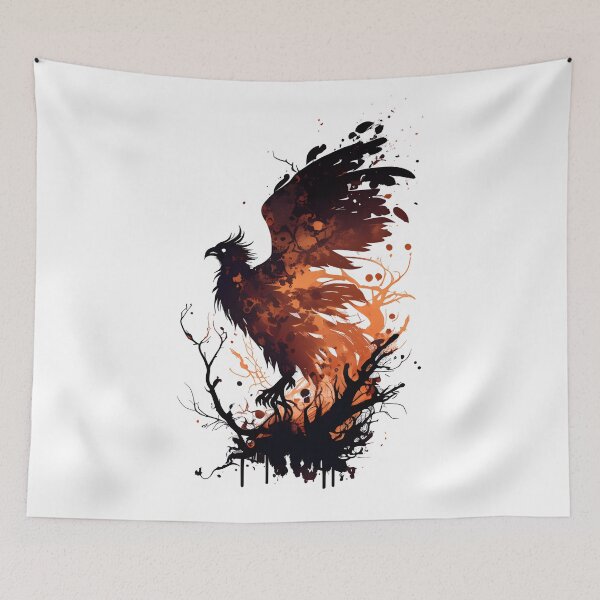 Item preview, Phoenix Rising From the Ashes Silhouette designed and sold by ShadowAndSlate.