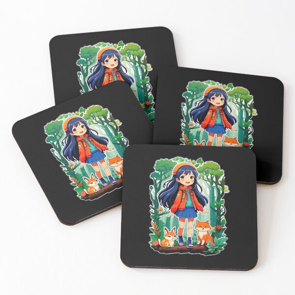 Item preview, Kawaii image with an anime girl in the company of two animals in the woods! designed and sold by Giulivo Store Graphic.