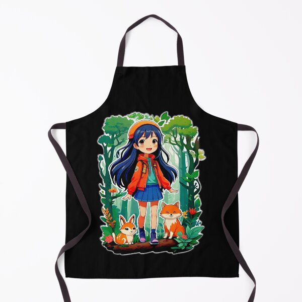 Item preview, Kawaii image with an anime girl in the company of two animals in the woods! designed and sold by Giulivo Store Graphic.