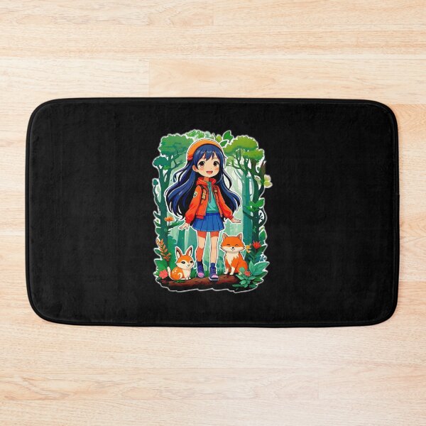 Item preview, Kawaii image with an anime girl in the company of two animals in the woods! designed and sold by Giulivo Store Graphic.