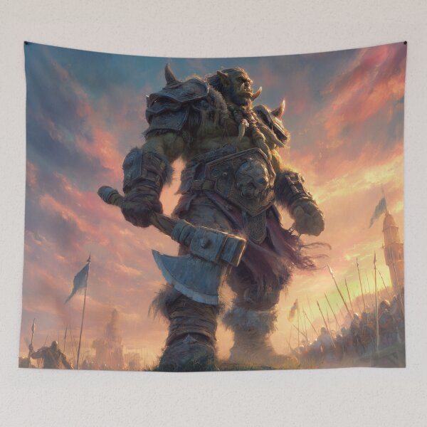 Item preview, Orc Chieftain Watching Over His Horde designed and sold by Rtymer.