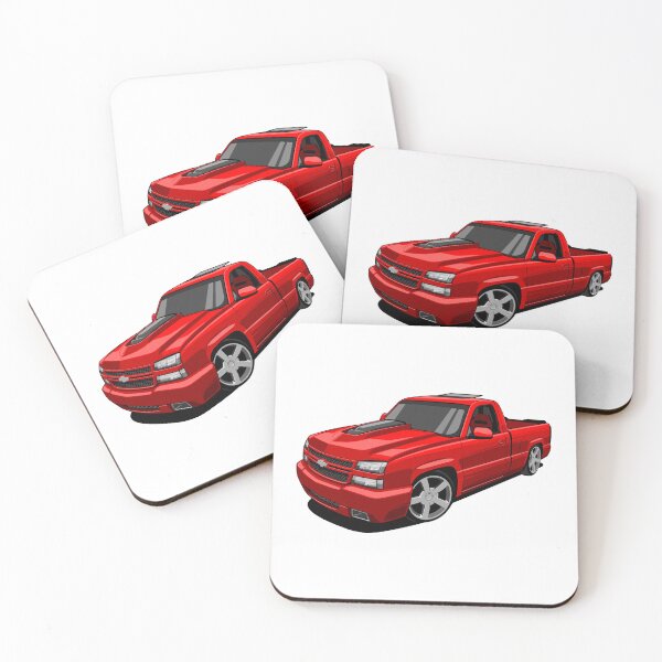 Item preview, Red Chevy Silverado Truck – Custom Muscle Truck Vector designed and sold by wisnubayuaji.