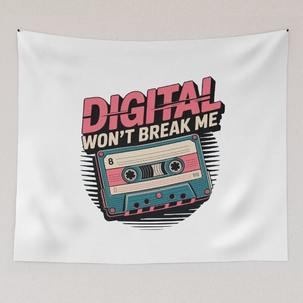 Item preview, Digital won't break me vintage phrase vhs casette  designed and sold by fotopan.