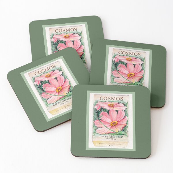 Item preview, Cosmos Seed Packet - watercolor painting reproduction designed and sold by Annie Mason Art.