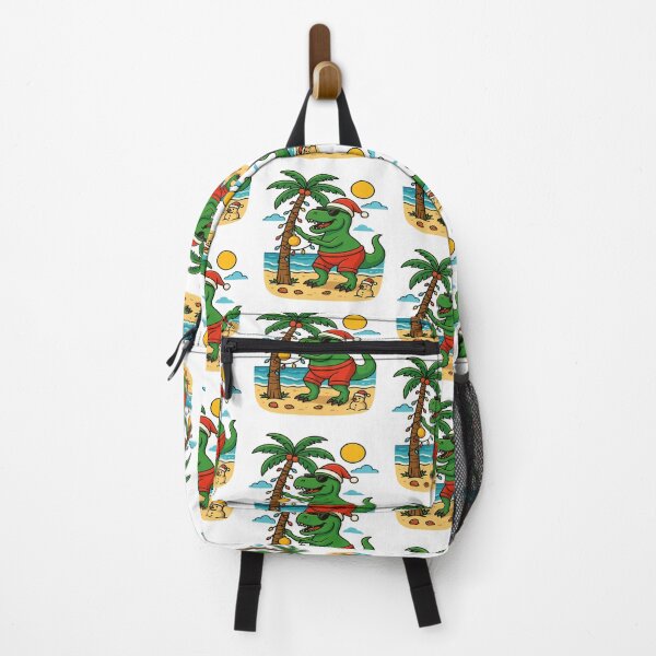 Item preview, Merry Christmas Dino: Funny Christmas Dinosaur with Palm Tree Lights designed and sold by Globalcitytees.