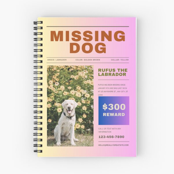 Item preview, Lost Dog Alert  designed and sold by NobleDigitalArt.