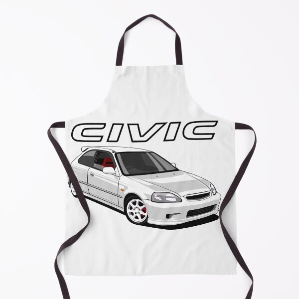Item preview, JDM Honda Civic EK9 Hatchback Vector Illustration – White Tuned Street Racer Art designed and sold by wisnubayuaji.