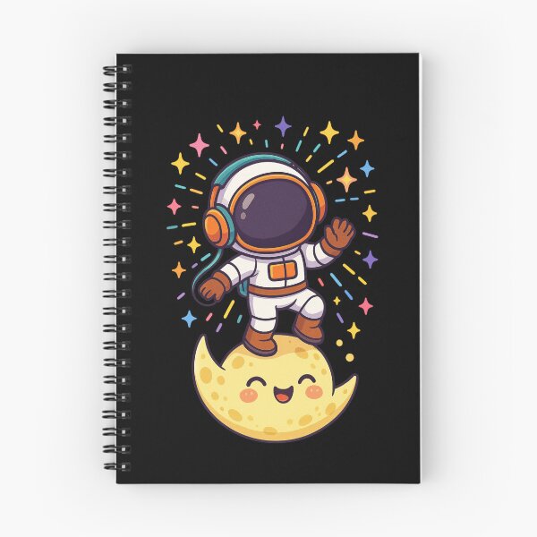 Item preview, Astronaut Dancing on Kawaii Moon with Headphones – Starry Disco Lights designed and sold by ColorSplash123.