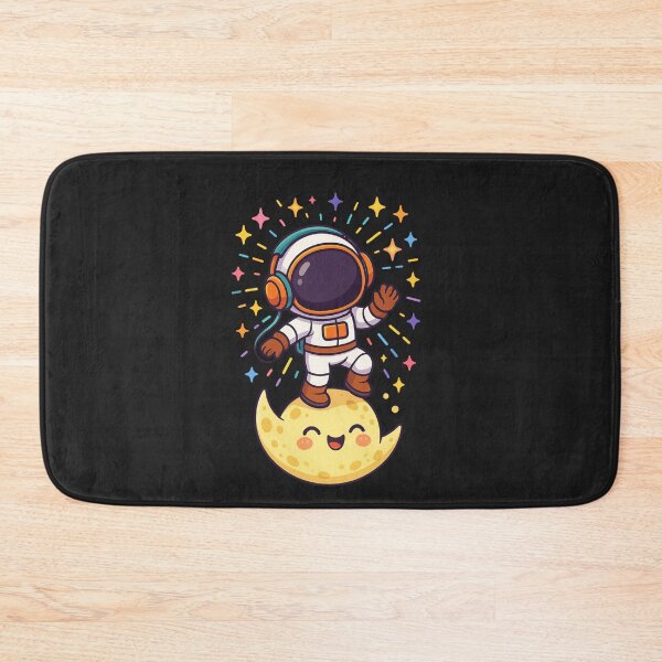 Item preview, Astronaut Dancing on Kawaii Moon with Headphones – Starry Disco Lights designed and sold by ColorSplash123.