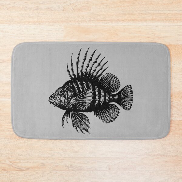 Item preview, Lionfish Art Print, Nautical Sea Life, Antique Fish Illustration Vintage Poster, Coastal Beach House designed and sold by kilosdesignstudio.