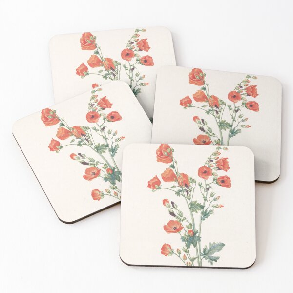 Item preview, Scarlet Globe Mallow – Vintage Wildflower Illustration by Mary Vaux Walcott (1925) designed and sold by EmeraldeaArt.