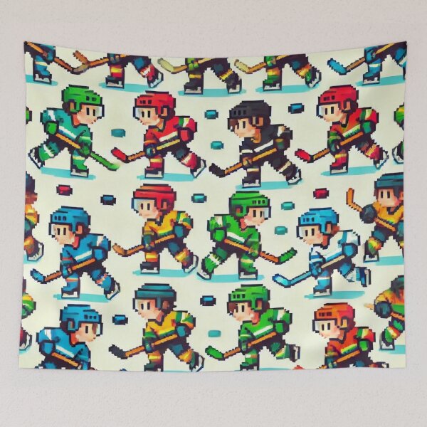 Item preview, hockey themed backpack design designed and sold by TEEJAMBOREE.