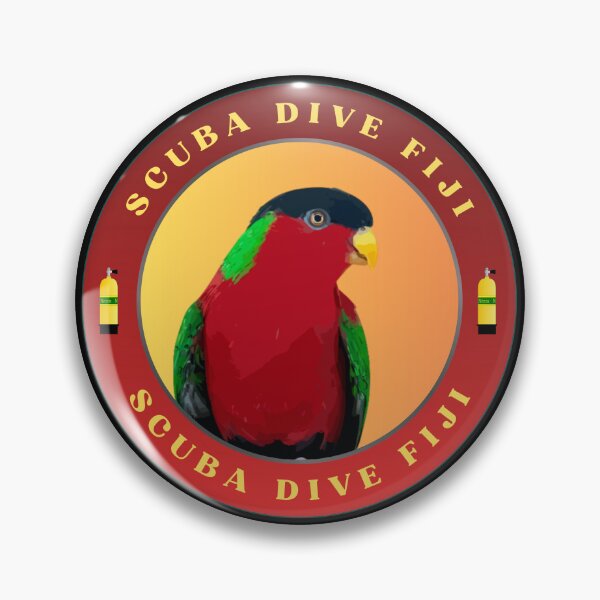 Item preview, Scuba dive Fiji, collared lory bird, profit supports ocean conservation  designed and sold by seekingclarity.