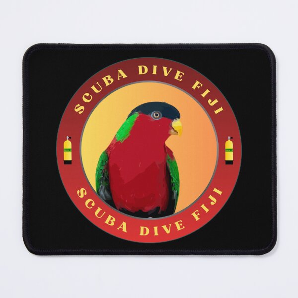 Item preview, Scuba dive Fiji, collared lory bird, profit supports ocean conservation  designed and sold by seekingclarity.