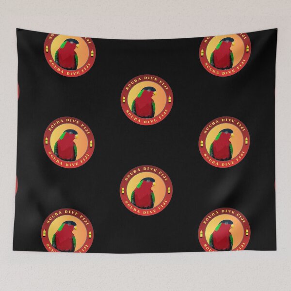 Item preview, Scuba dive Fiji, collared lory bird, profit supports ocean conservation  designed and sold by seekingclarity.