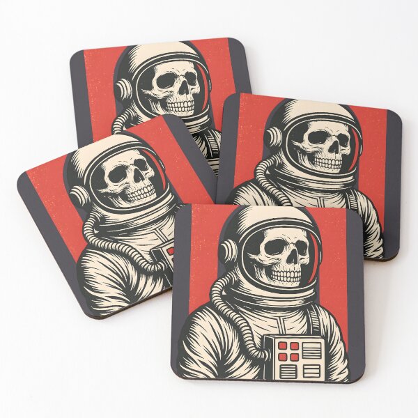 Item preview, Skull Astronaut Retro SciFi Horror Art designed and sold by Shoot-The-Moon.