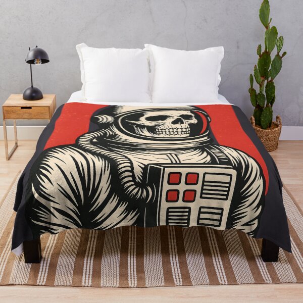 Item preview, Skull Astronaut Retro SciFi Horror Art designed and sold by Shoot-The-Moon.