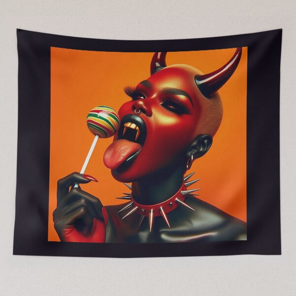 Item preview, Demonic Lady Lollipop Fiery Collar designed and sold by Voodoo Store Paranormal Collections.