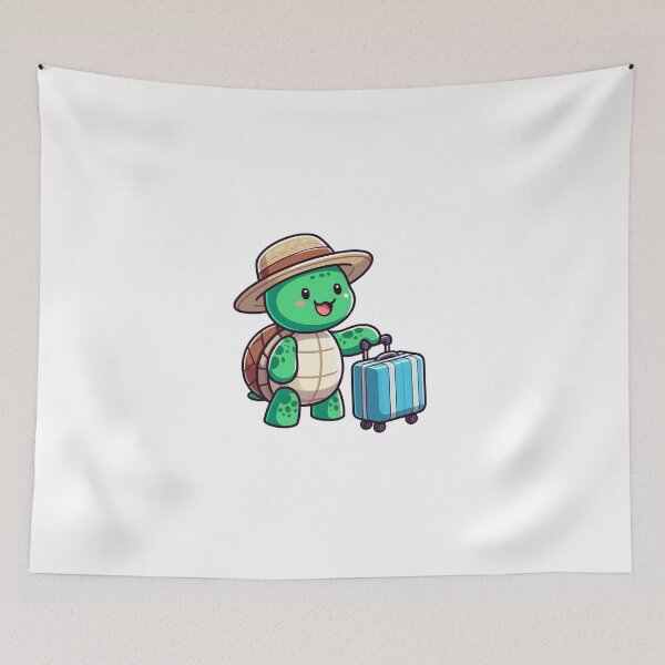 Item preview, Cartoon Turtle with Suitcase – Ready to Travel designed and sold by Confuzz1ed.