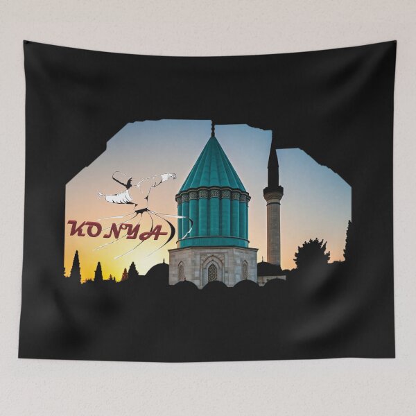 Item preview, Whirling Dervish in Konya – Spiritual Turkish Semazen Art designed and sold by Amateurtrader.