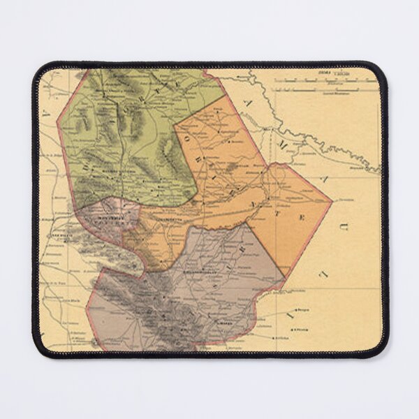 Item preview, Nuevo León old map designed and sold by bascconut.