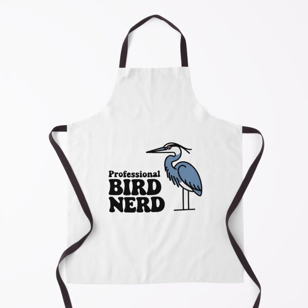 Item preview, Professional Bird Nerd – Great Blue Heron Silhouette designed and sold by Brainy Bird's Place.