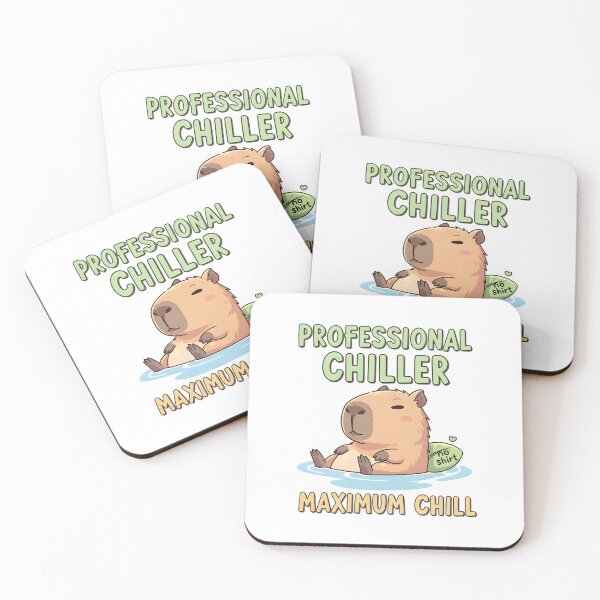 Item preview, "Professional Chiller, Maximum Chill" Capybara Design designed and sold by NoShirtClothing.