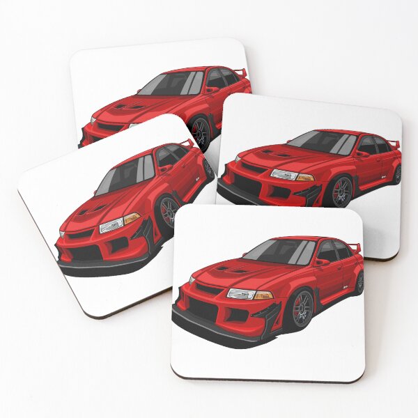 Item preview, Red Evo V – Aggressive JDM Street Racer Vector Design designed and sold by wisnubayuaji.